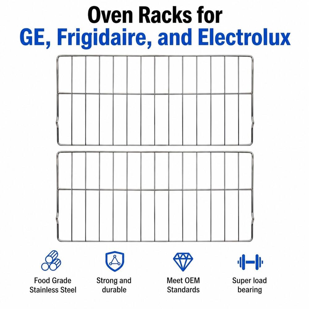 316496201 316496202 Oven Racks, 2 Pack, 24.2" x 16.19" for Frigidaire, GE